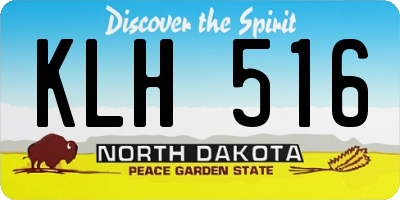 ND license plate KLH516