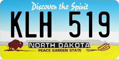 ND license plate KLH519