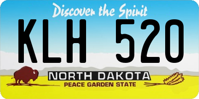 ND license plate KLH520