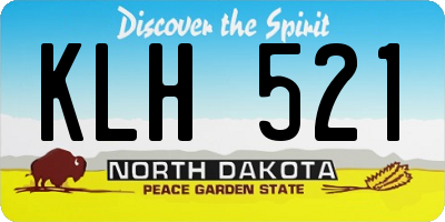 ND license plate KLH521