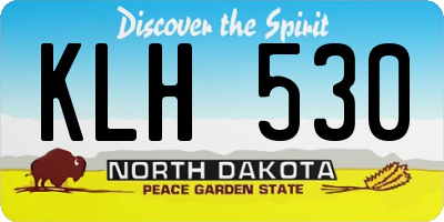 ND license plate KLH530