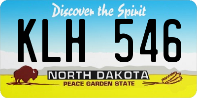 ND license plate KLH546