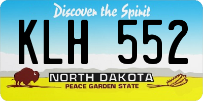 ND license plate KLH552