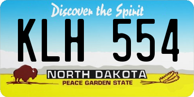 ND license plate KLH554