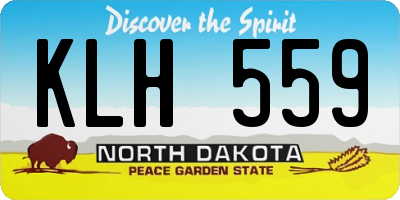 ND license plate KLH559