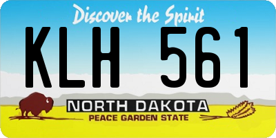ND license plate KLH561