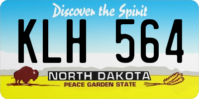 ND license plate KLH564
