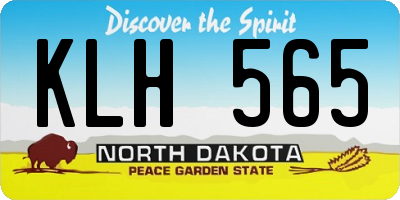 ND license plate KLH565