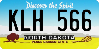 ND license plate KLH566