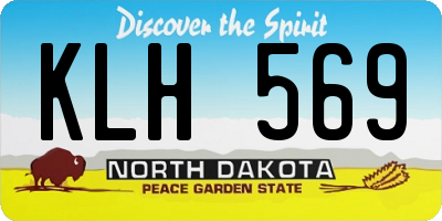 ND license plate KLH569