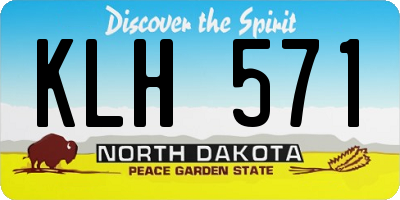 ND license plate KLH571