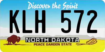 ND license plate KLH572