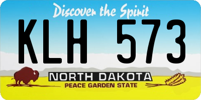 ND license plate KLH573