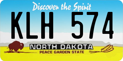 ND license plate KLH574