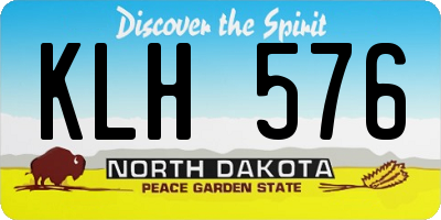 ND license plate KLH576