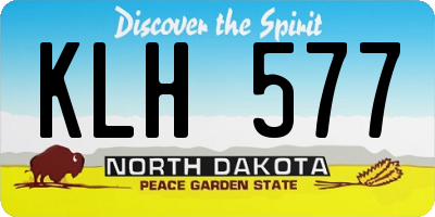 ND license plate KLH577