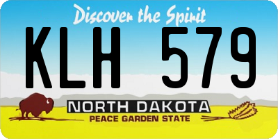 ND license plate KLH579