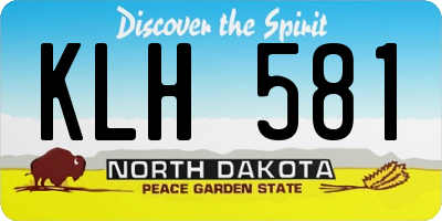 ND license plate KLH581