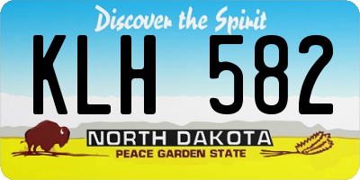 ND license plate KLH582