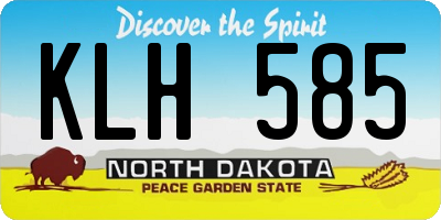 ND license plate KLH585