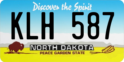 ND license plate KLH587