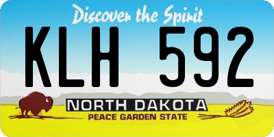 ND license plate KLH592