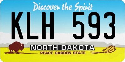 ND license plate KLH593