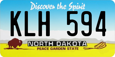 ND license plate KLH594