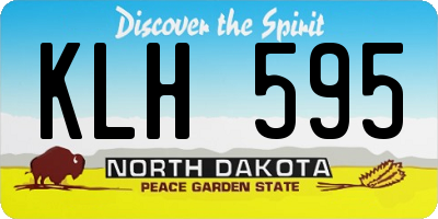 ND license plate KLH595