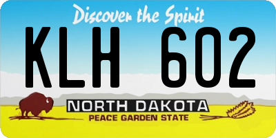 ND license plate KLH602