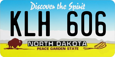 ND license plate KLH606