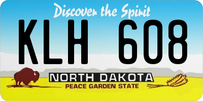 ND license plate KLH608