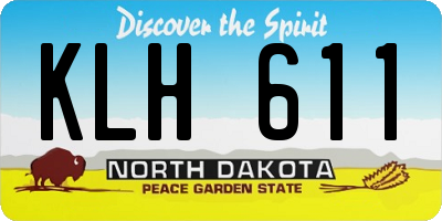 ND license plate KLH611