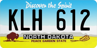 ND license plate KLH612
