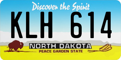 ND license plate KLH614