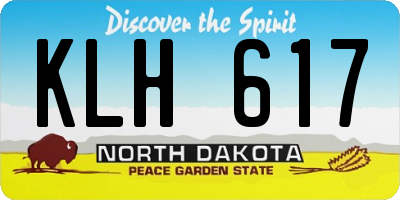 ND license plate KLH617