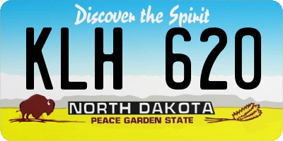ND license plate KLH620