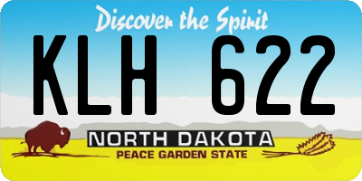 ND license plate KLH622