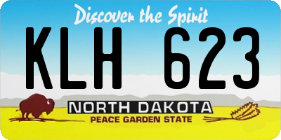 ND license plate KLH623
