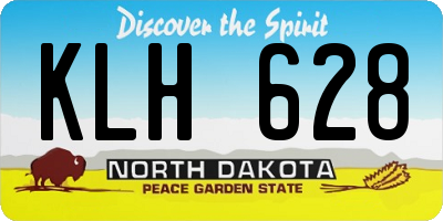 ND license plate KLH628