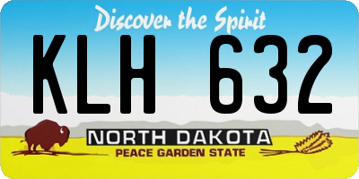 ND license plate KLH632