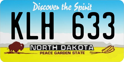 ND license plate KLH633
