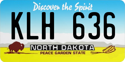 ND license plate KLH636