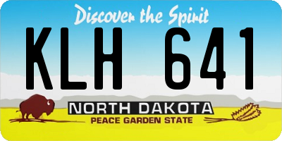 ND license plate KLH641