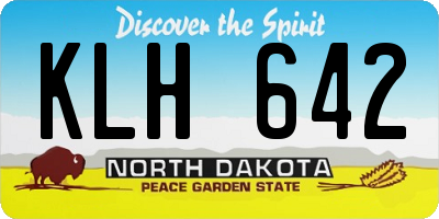 ND license plate KLH642