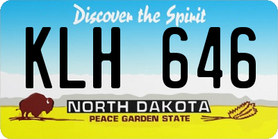 ND license plate KLH646