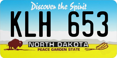 ND license plate KLH653
