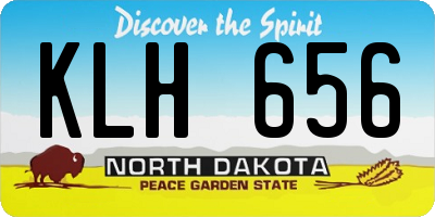 ND license plate KLH656