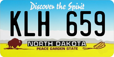 ND license plate KLH659