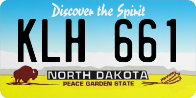 ND license plate KLH661
